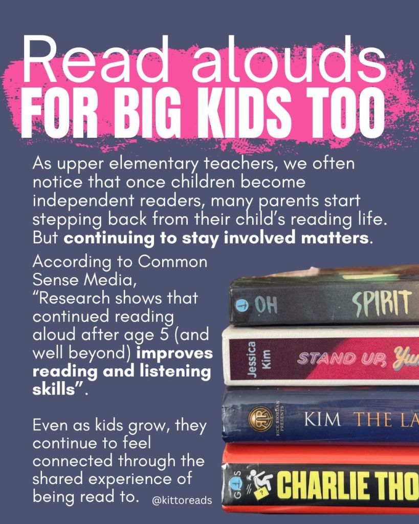 Every parent knows it’s important to read to their children when they’re little: picture books galore, family reading time, trips to the library. But what about when they know how to read?
Even as kids grow, they continue to feel connected through the shared experience of being read to.